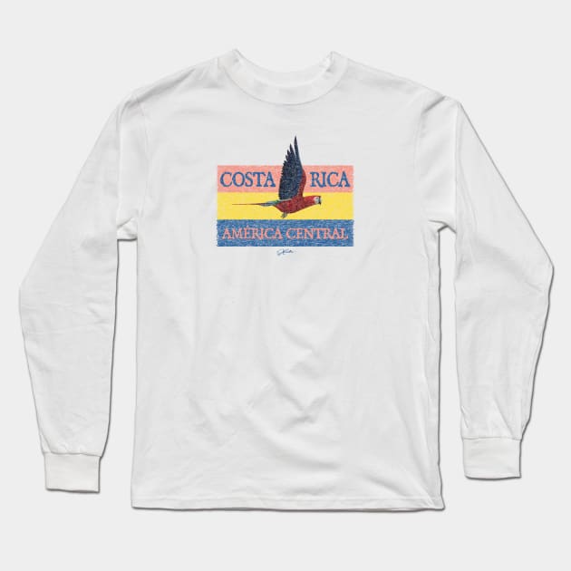 Costa Rica, America Central, Scarlet Macaw Long Sleeve T-Shirt by jcombs